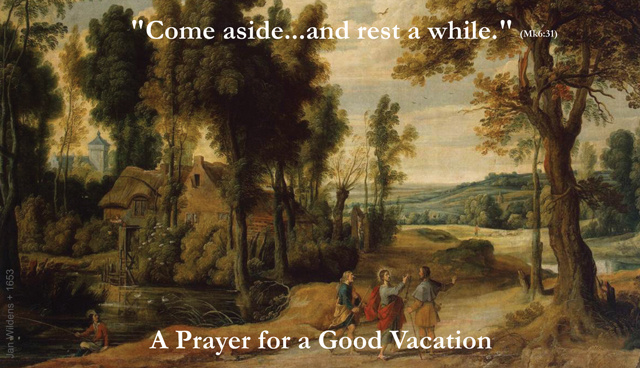 Prayer for a Good Vacation Holy Card 